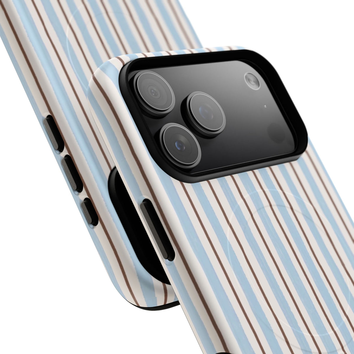 Striped Blue Tan Phone Case