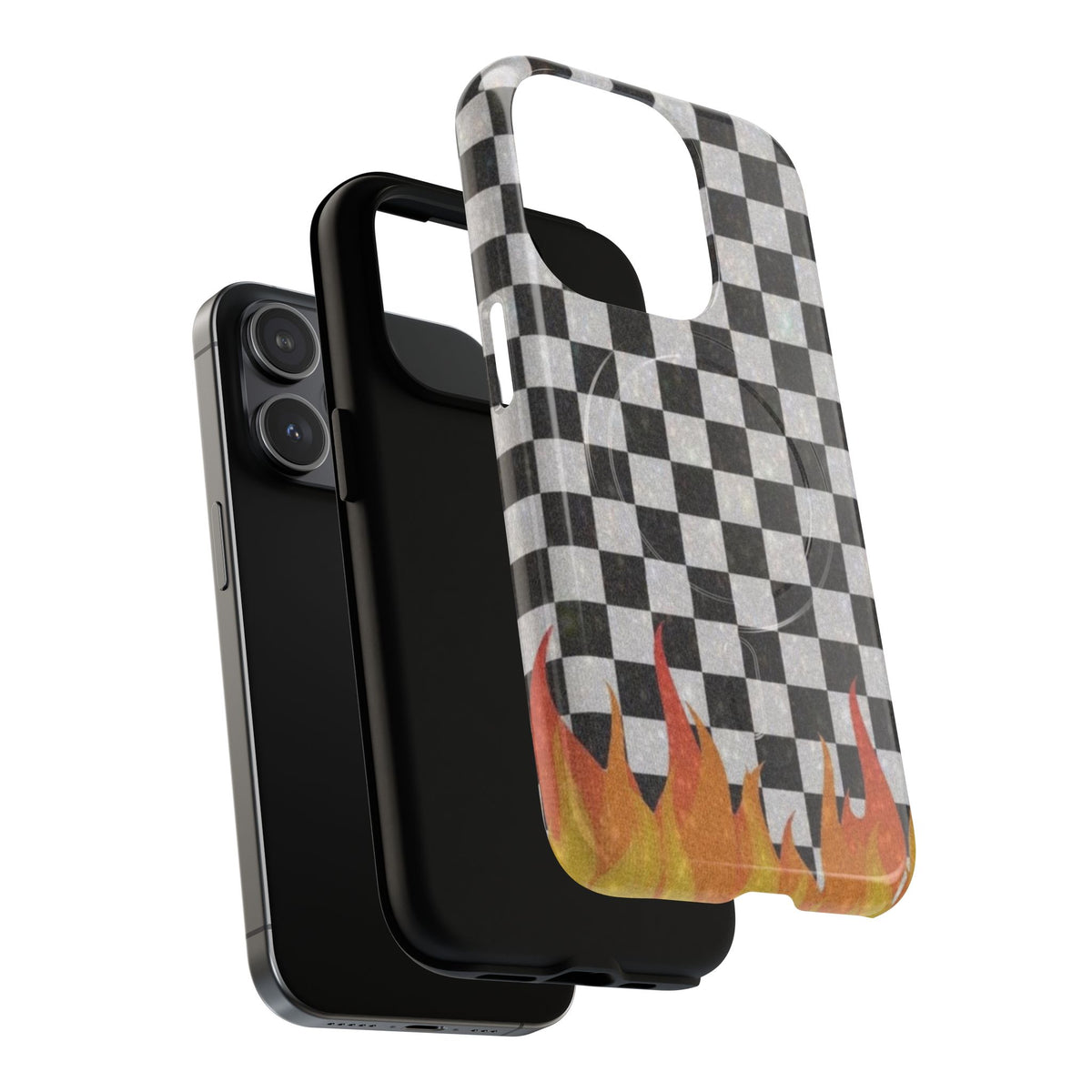 Checkered Flame Phone Case