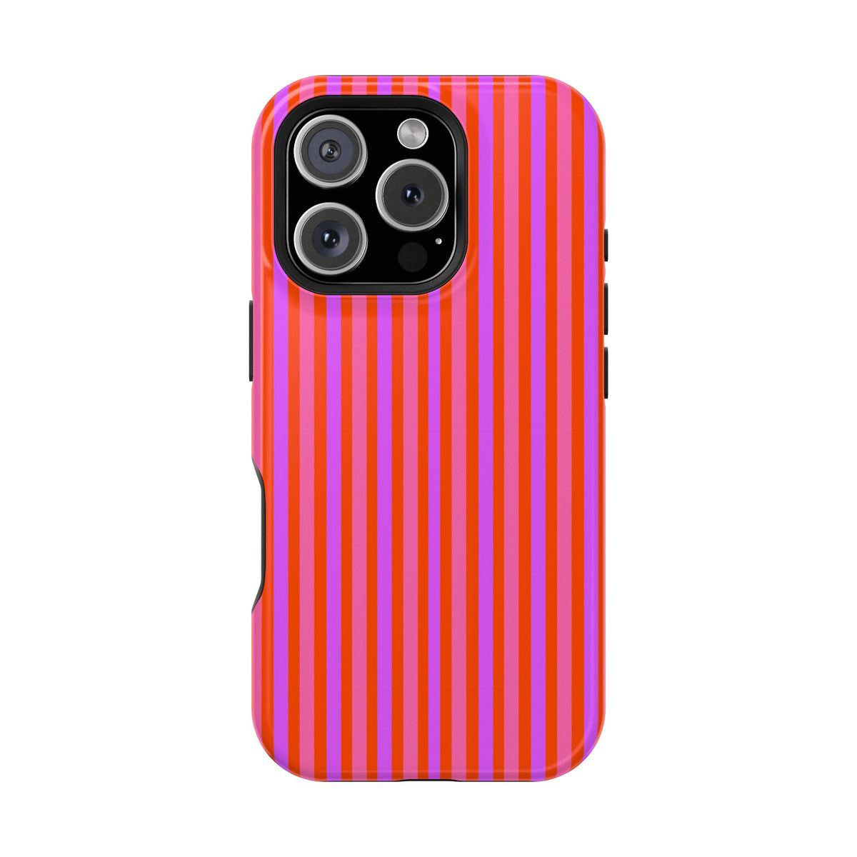 pink and red stripes MagSafe Phone Case