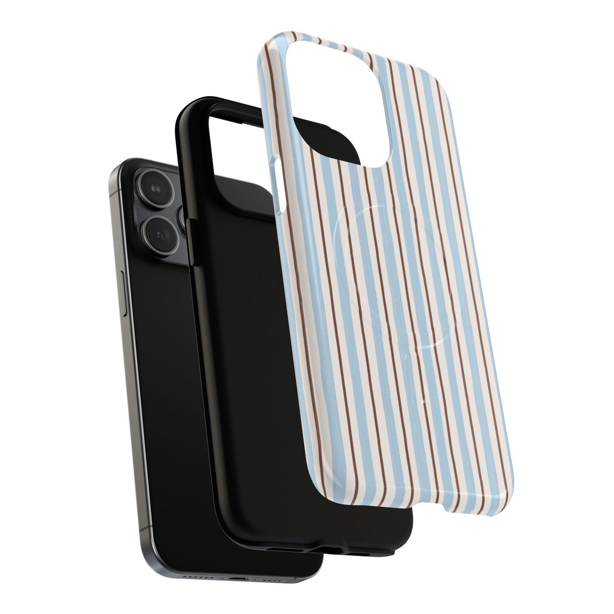 Striped Blue Tan Phone Case