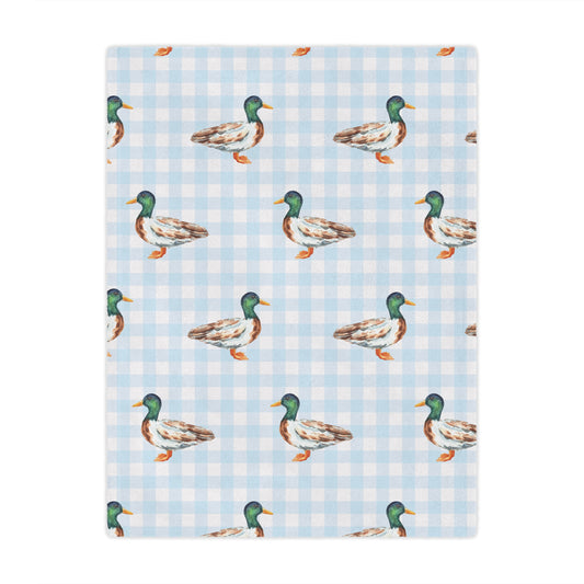 Mallard Duck Gingham Blanket