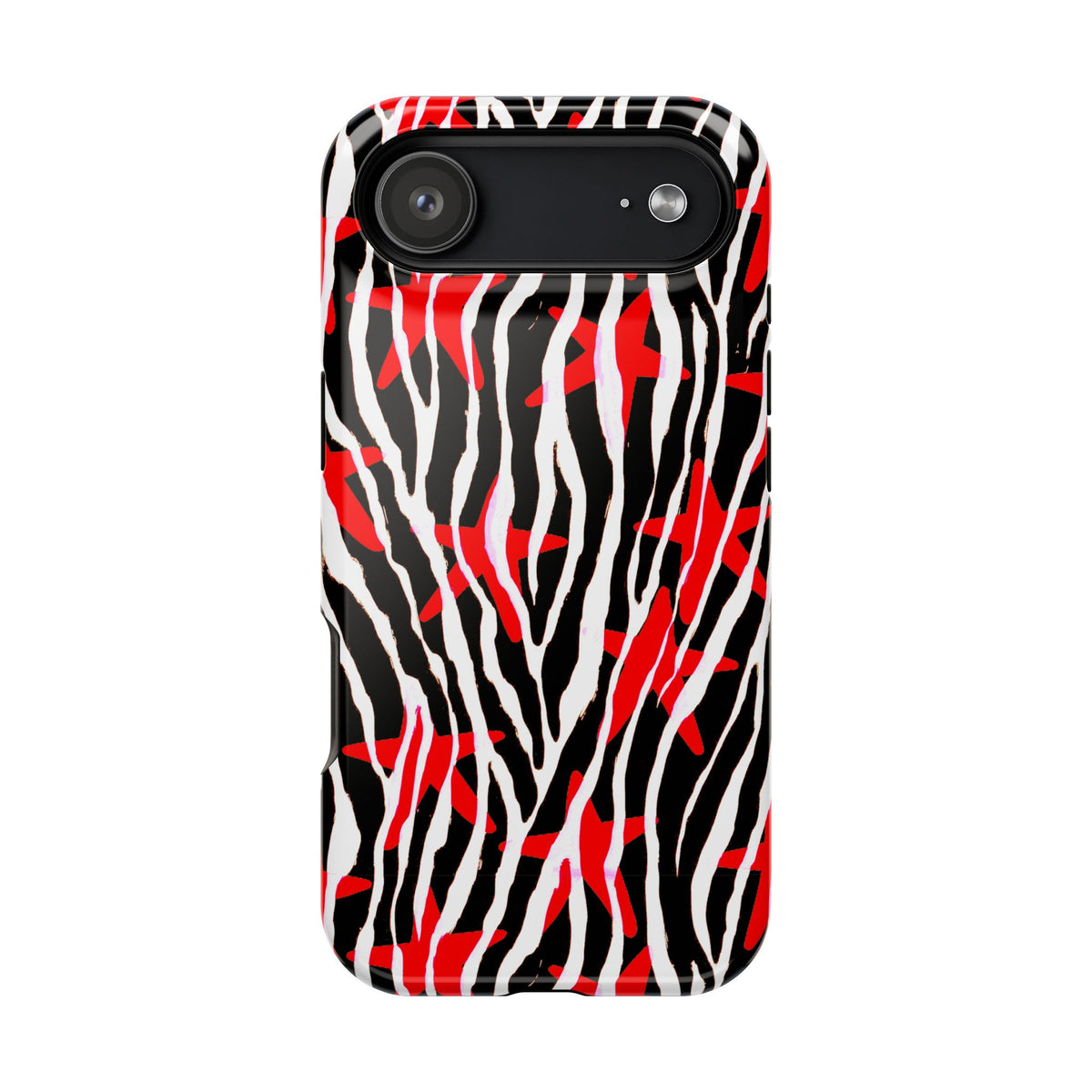 Red & Black Zebra MagSafe Phone case