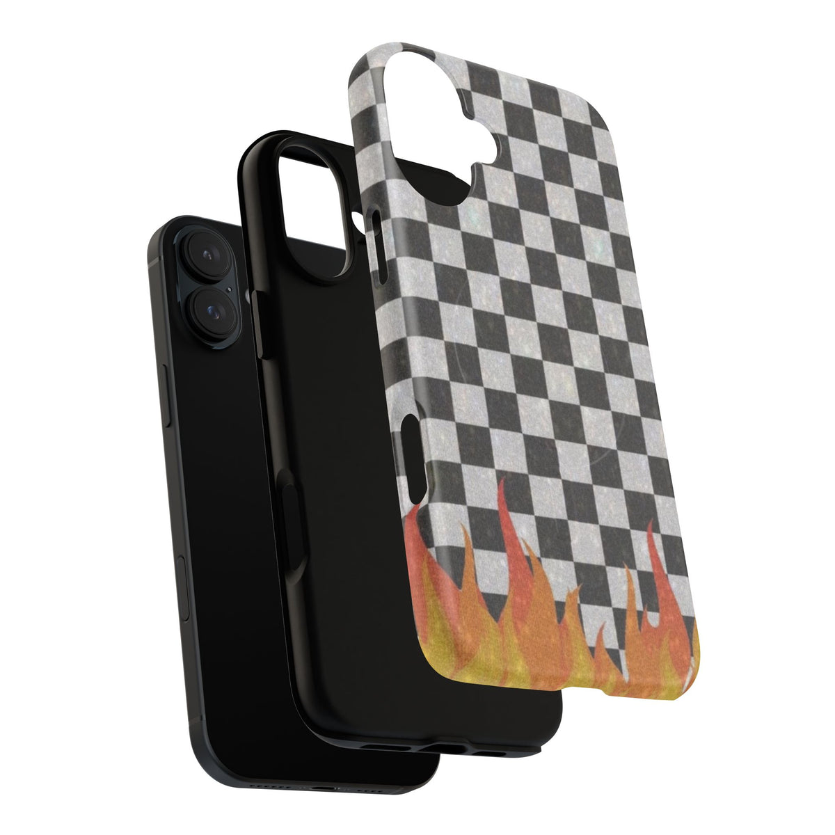 Checkered Flame Phone Case