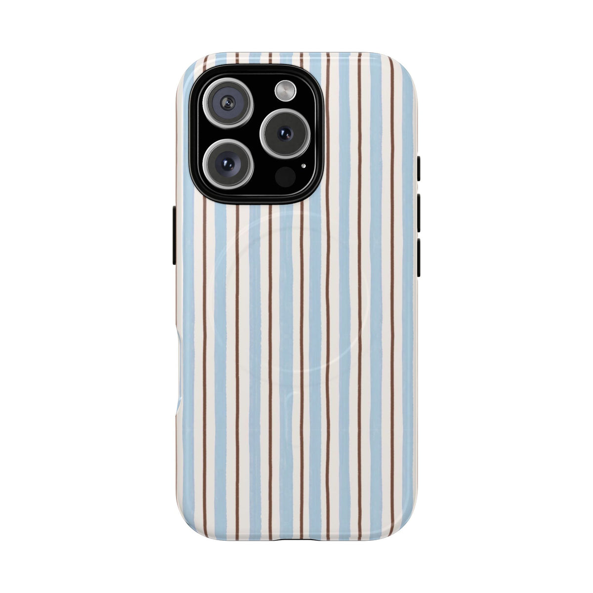 Striped Blue Tan Phone Case