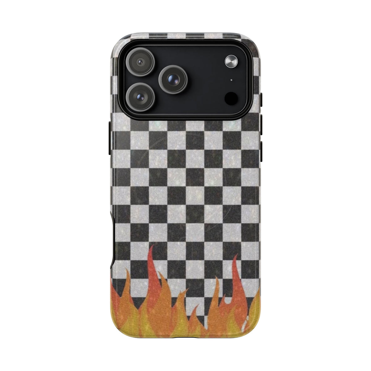 Checkered Flame Phone Case