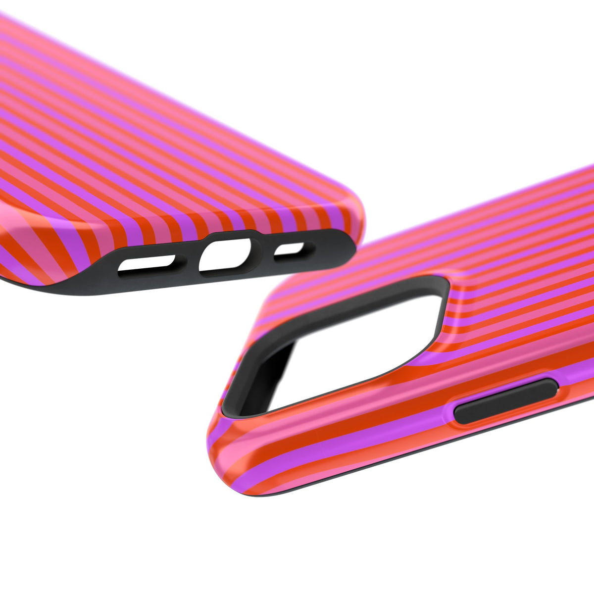 pink and red stripes MagSafe Phone Case
