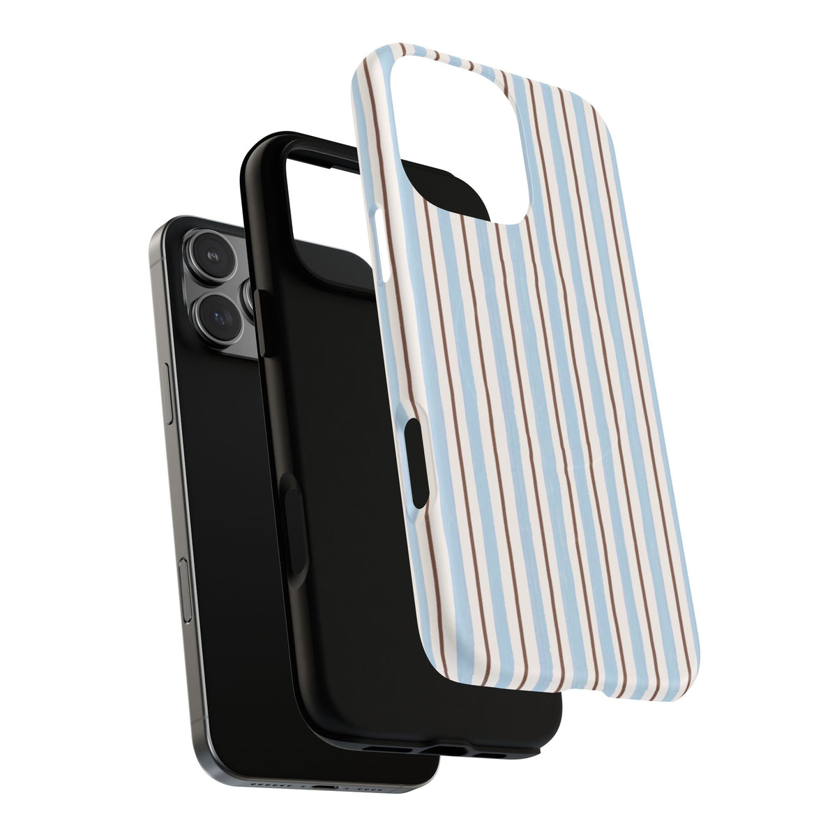 Striped Blue Tan Phone Case