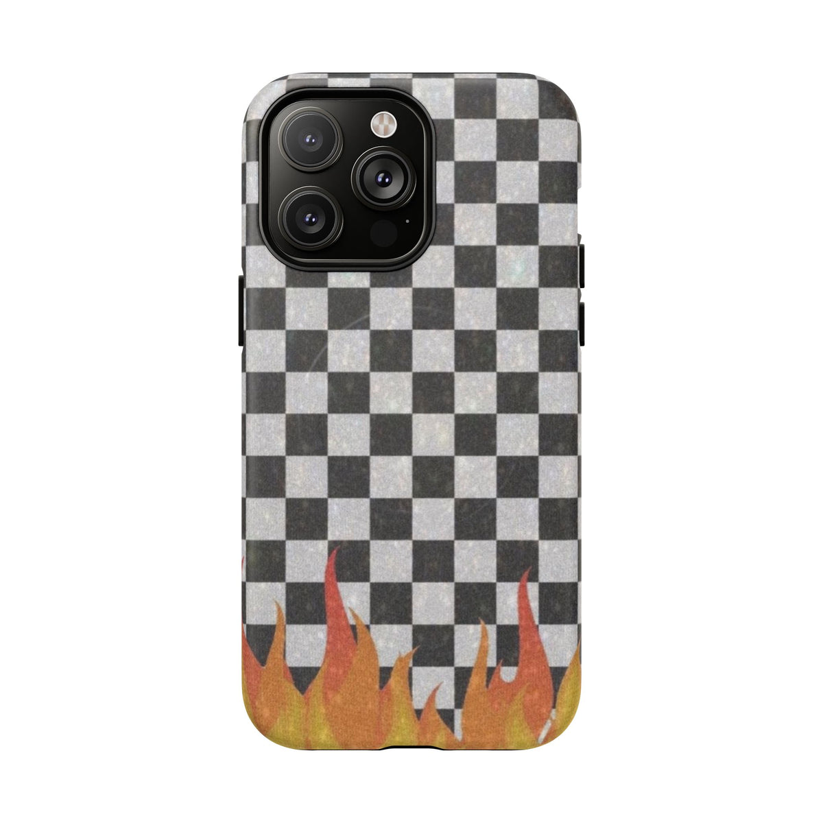 Checkered Flame Phone Case