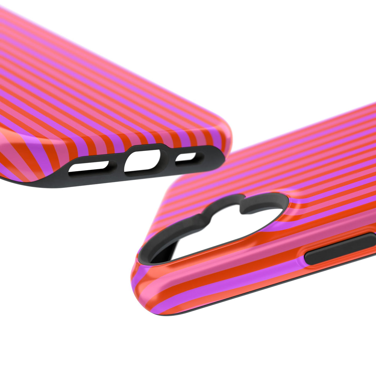 pink and red stripes MagSafe Phone Case