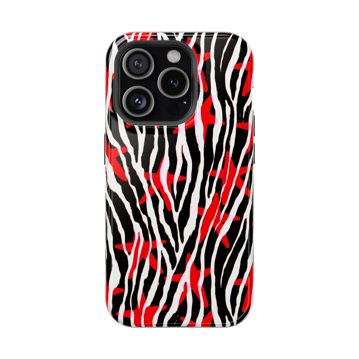 Red & Black Zebra MagSafe Phone case