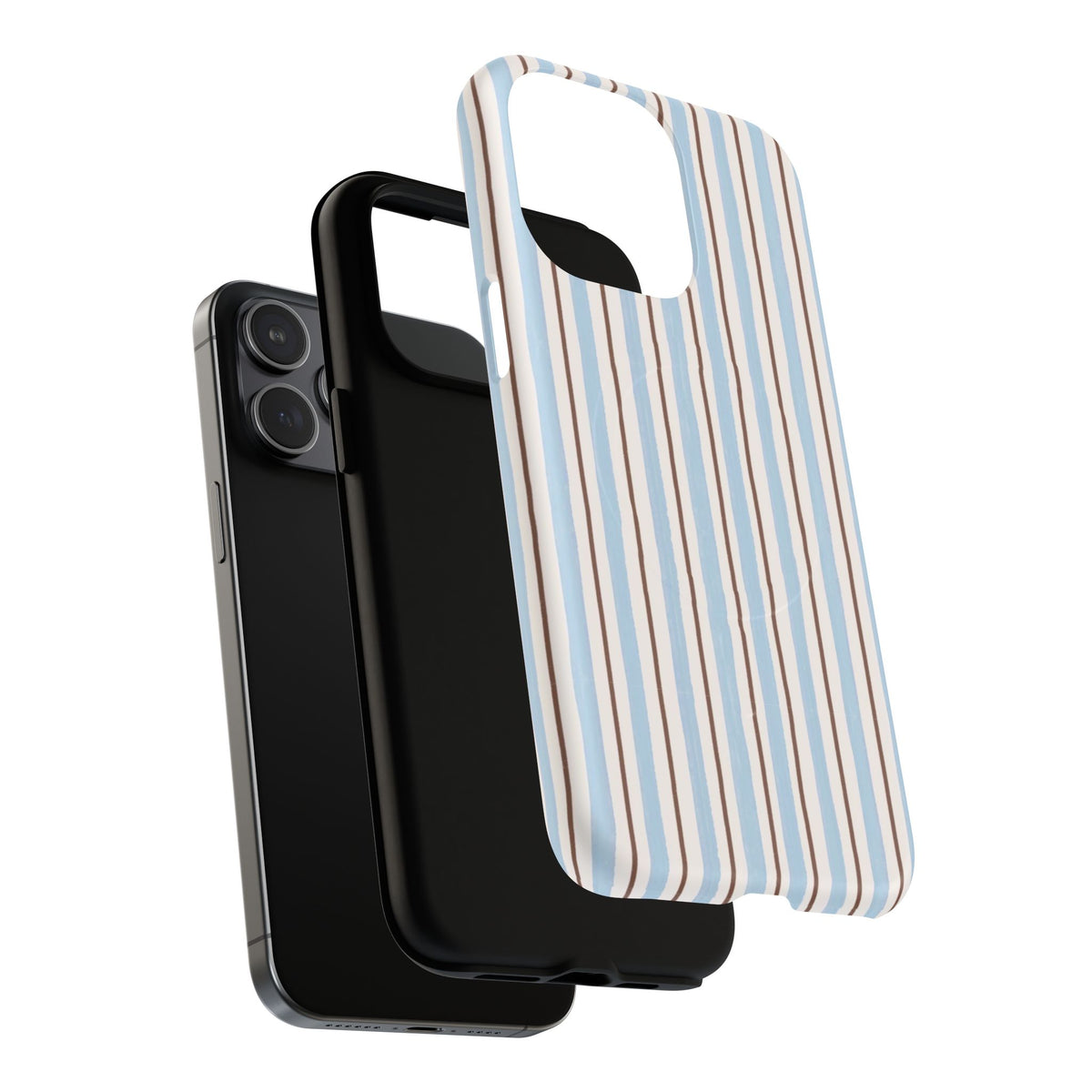 Striped Blue Tan Phone Case