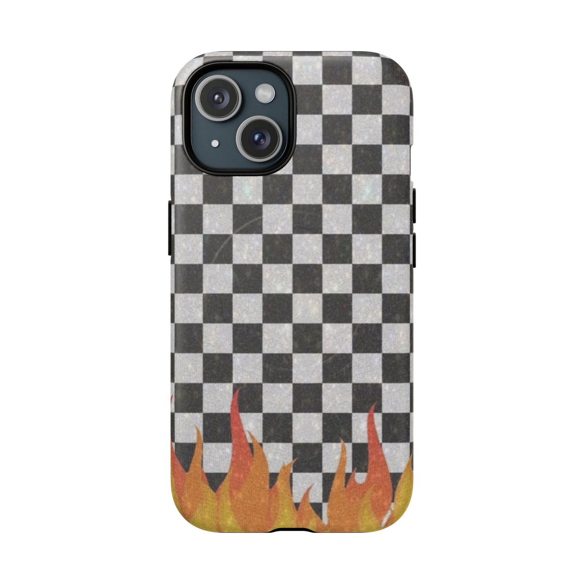 Checkered Flame Phone Case