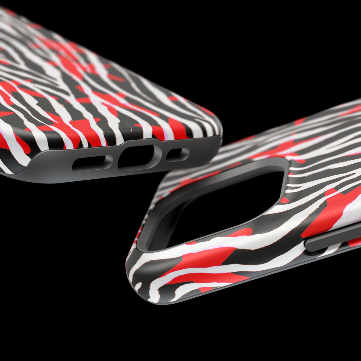 Red & Black Zebra MagSafe Phone case