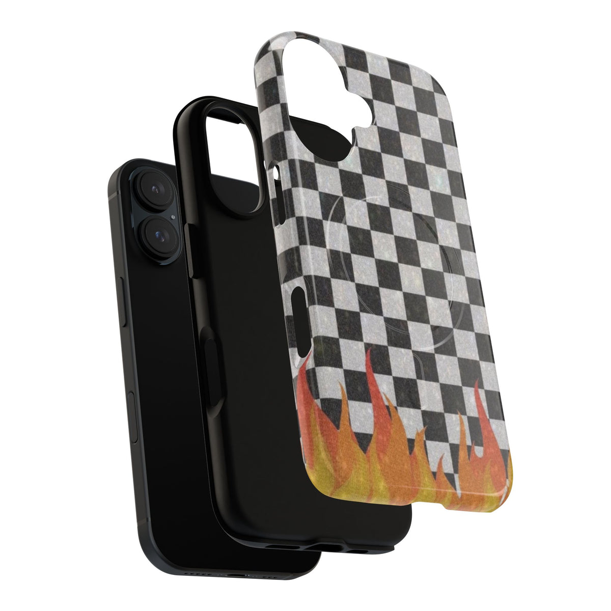 Checkered Flame Phone Case