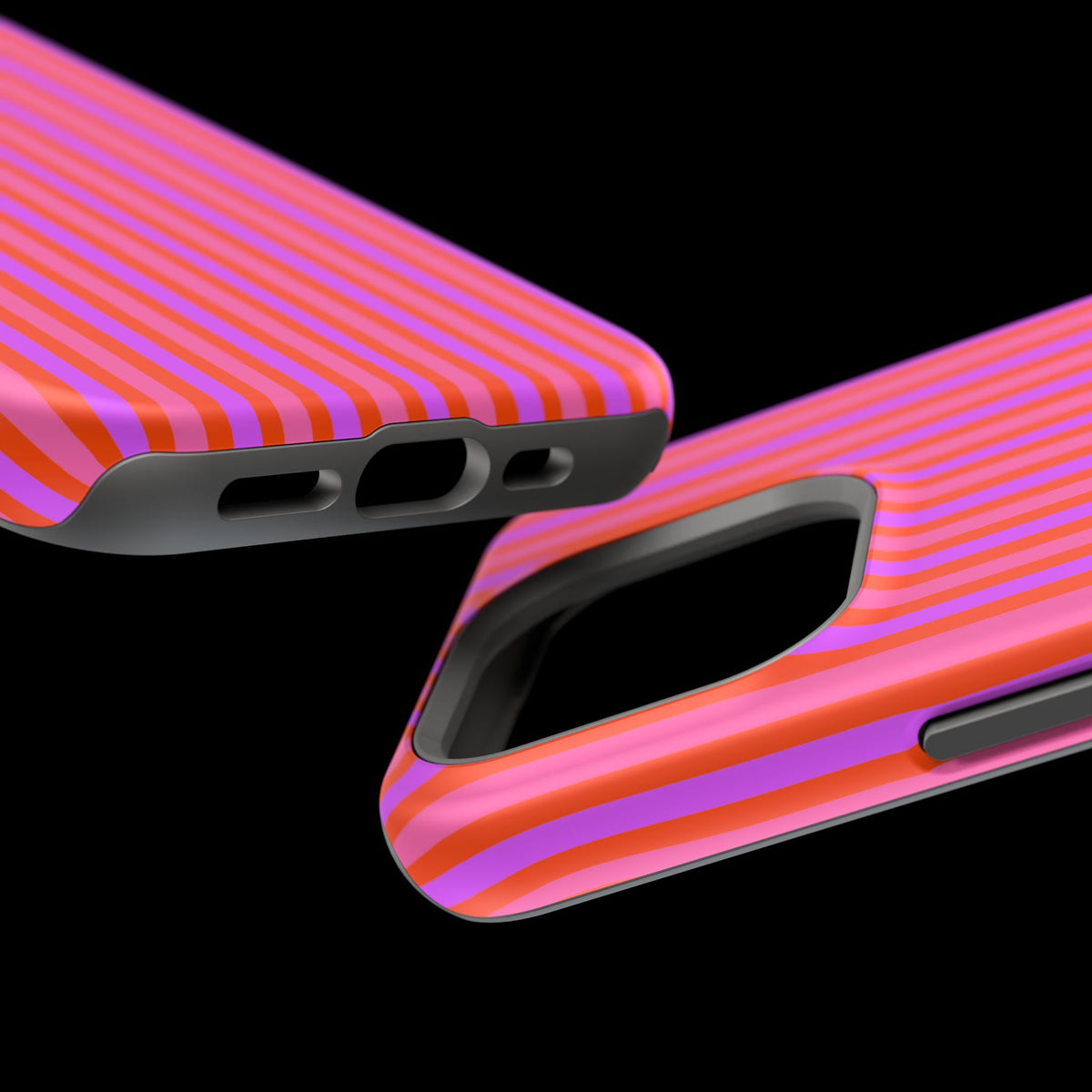 pink and red stripes MagSafe Phone Case