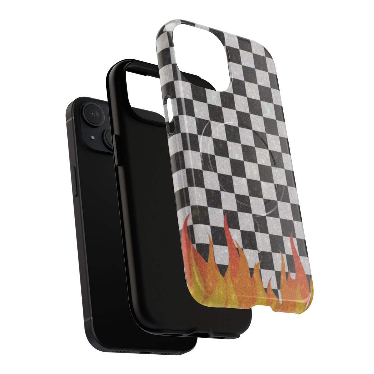 Checkered Flame Phone Case