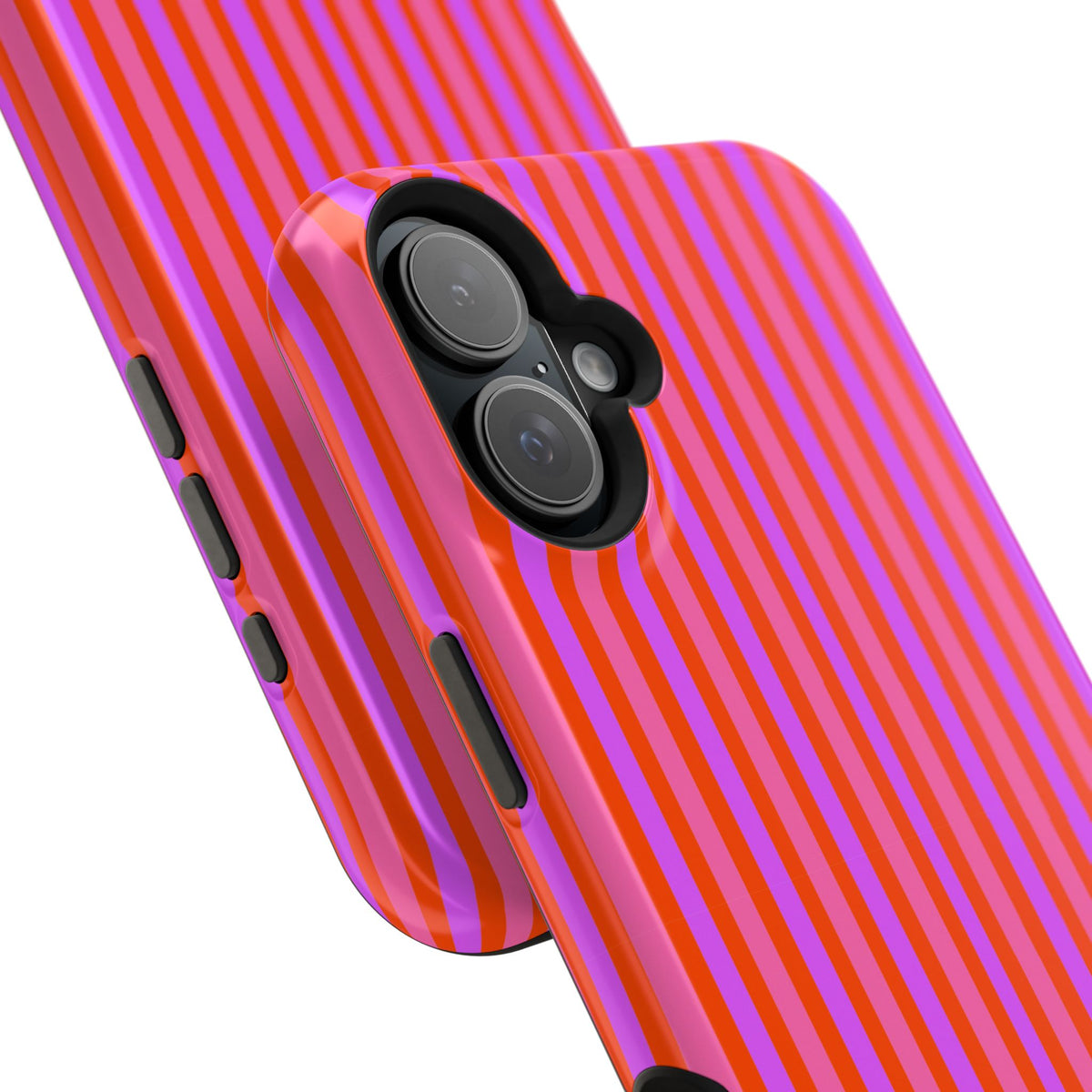 pink and red stripes MagSafe Phone Case