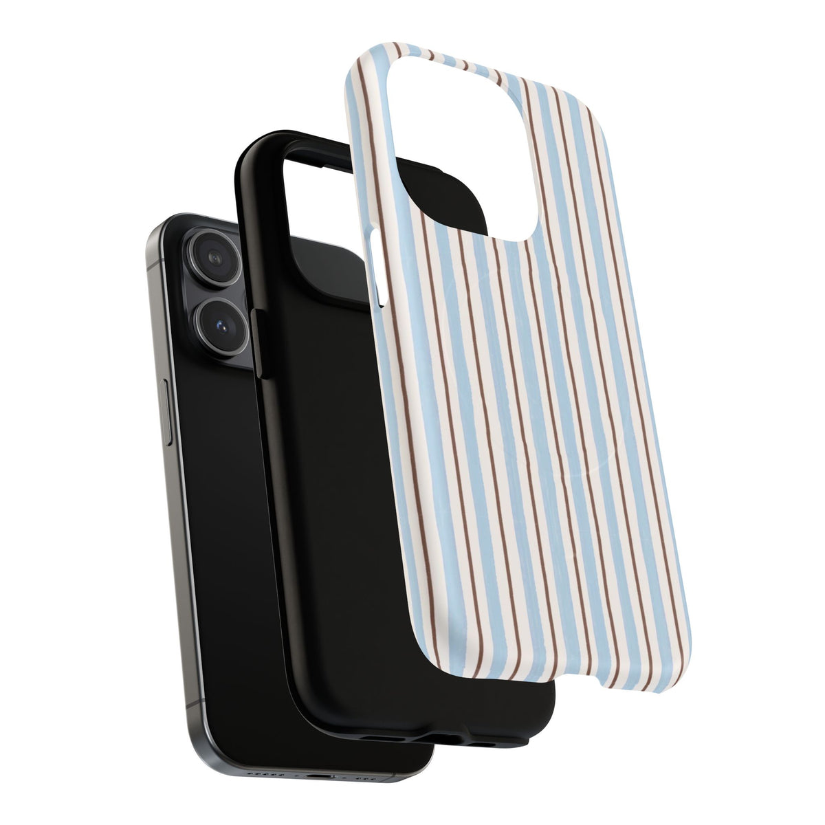 Striped Blue Tan Phone Case