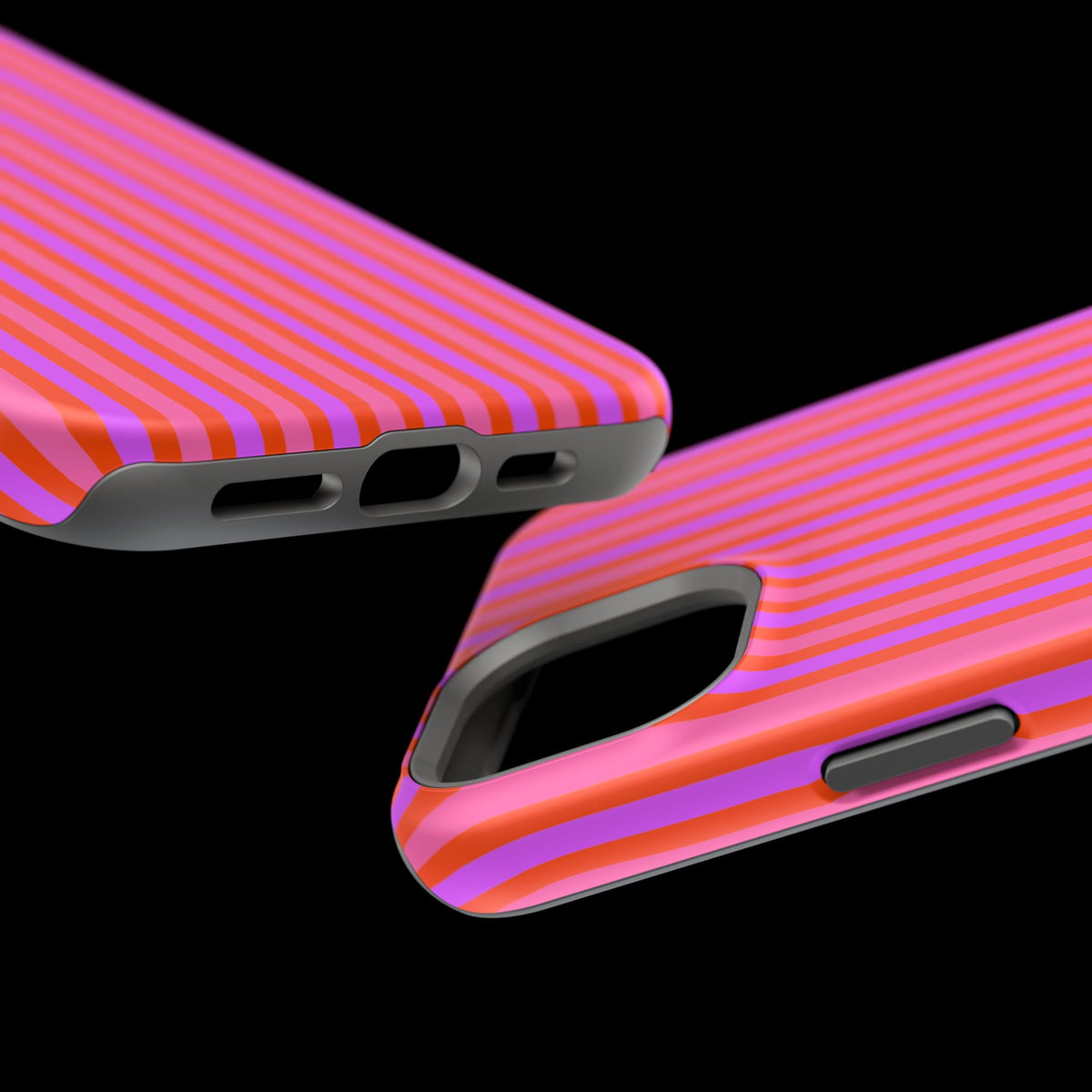 pink and red stripes MagSafe Phone Case
