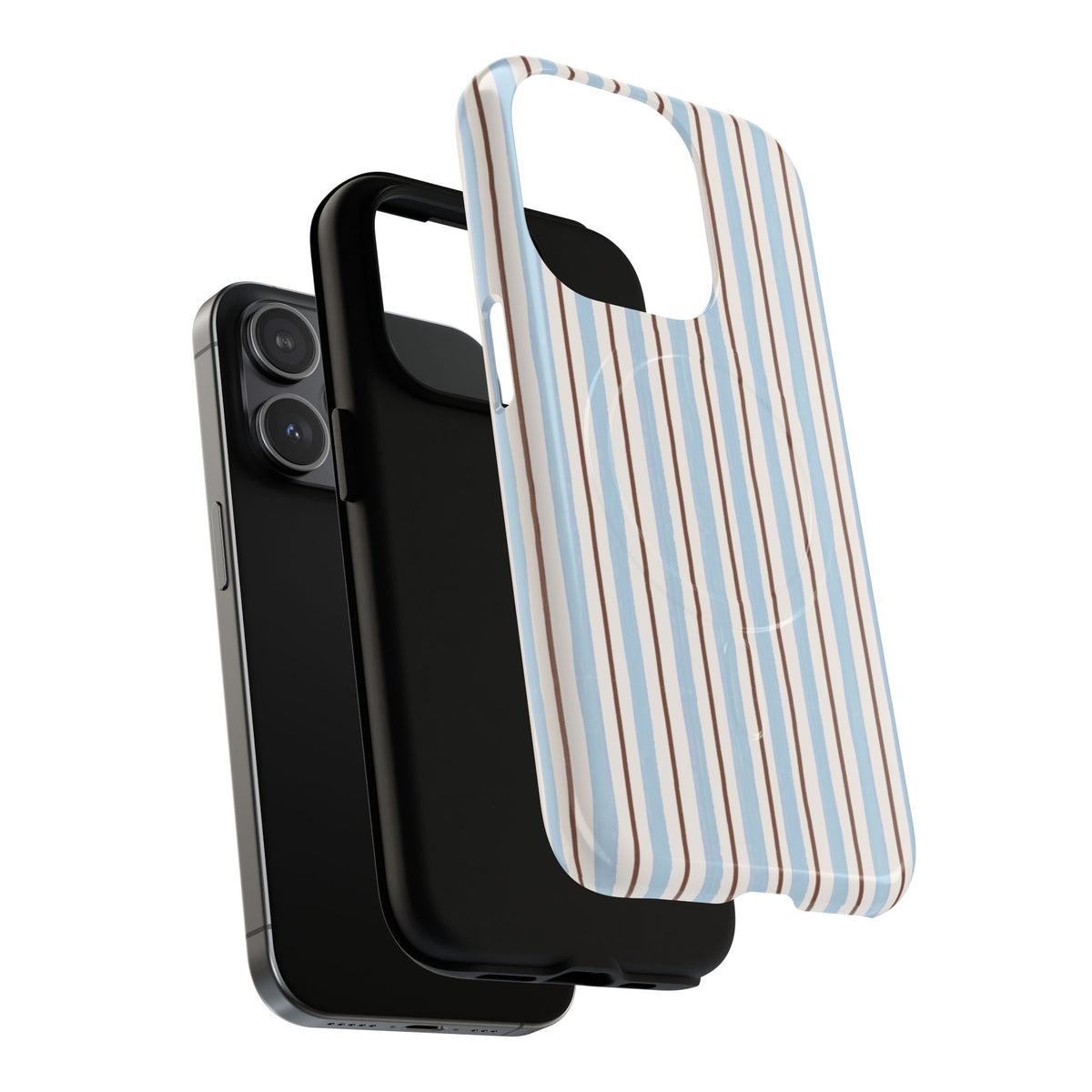 Striped Blue Tan Phone Case
