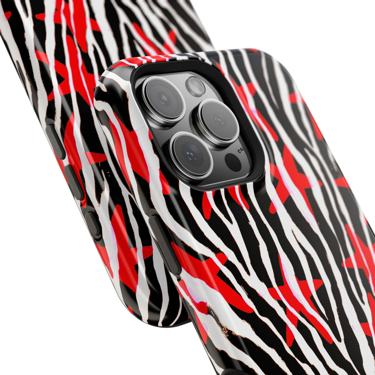 Red & Black Zebra MagSafe Phone case