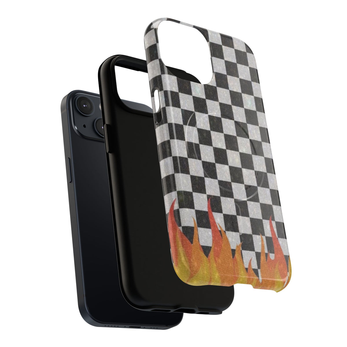 Checkered Flame Phone Case