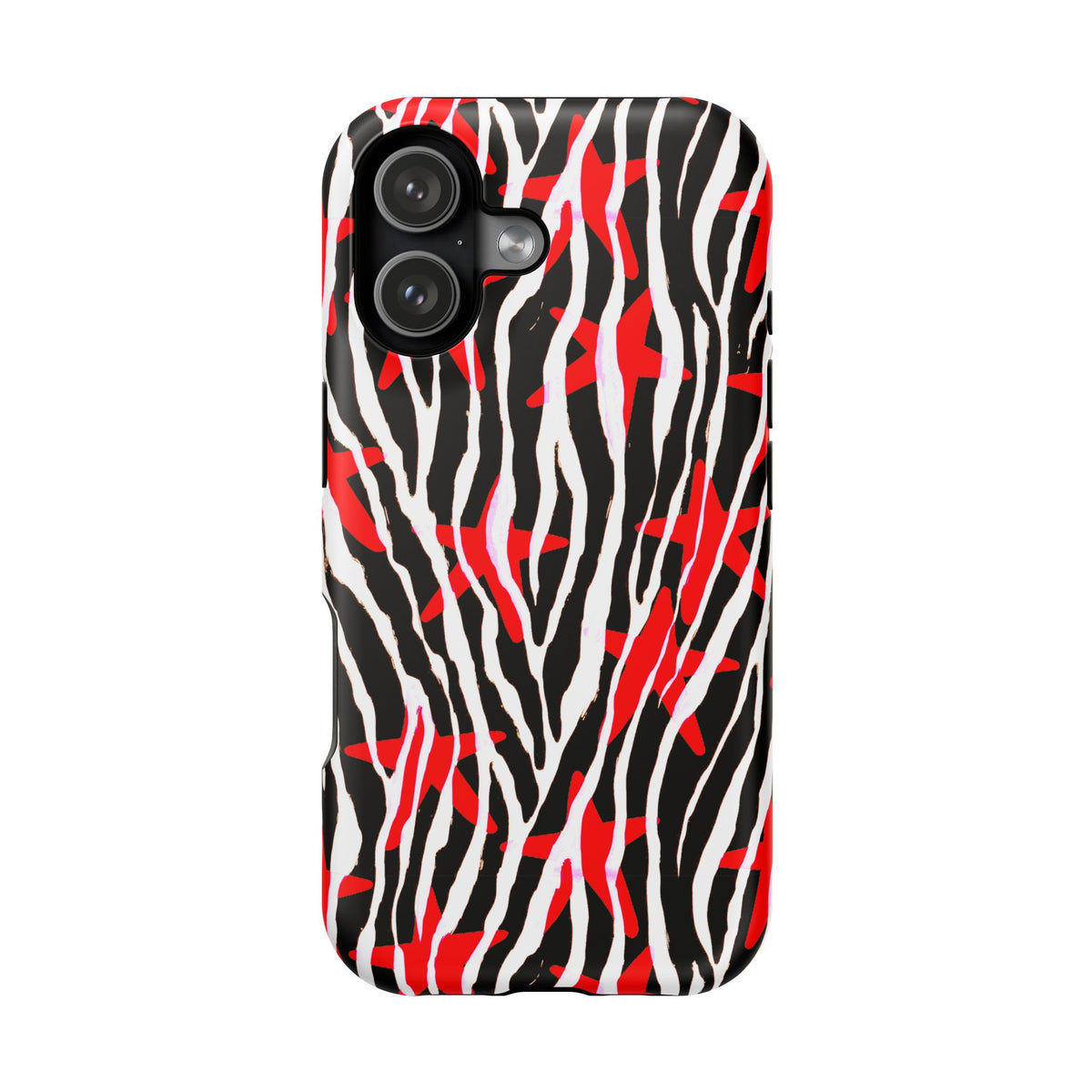 Red & Black Zebra MagSafe Phone case