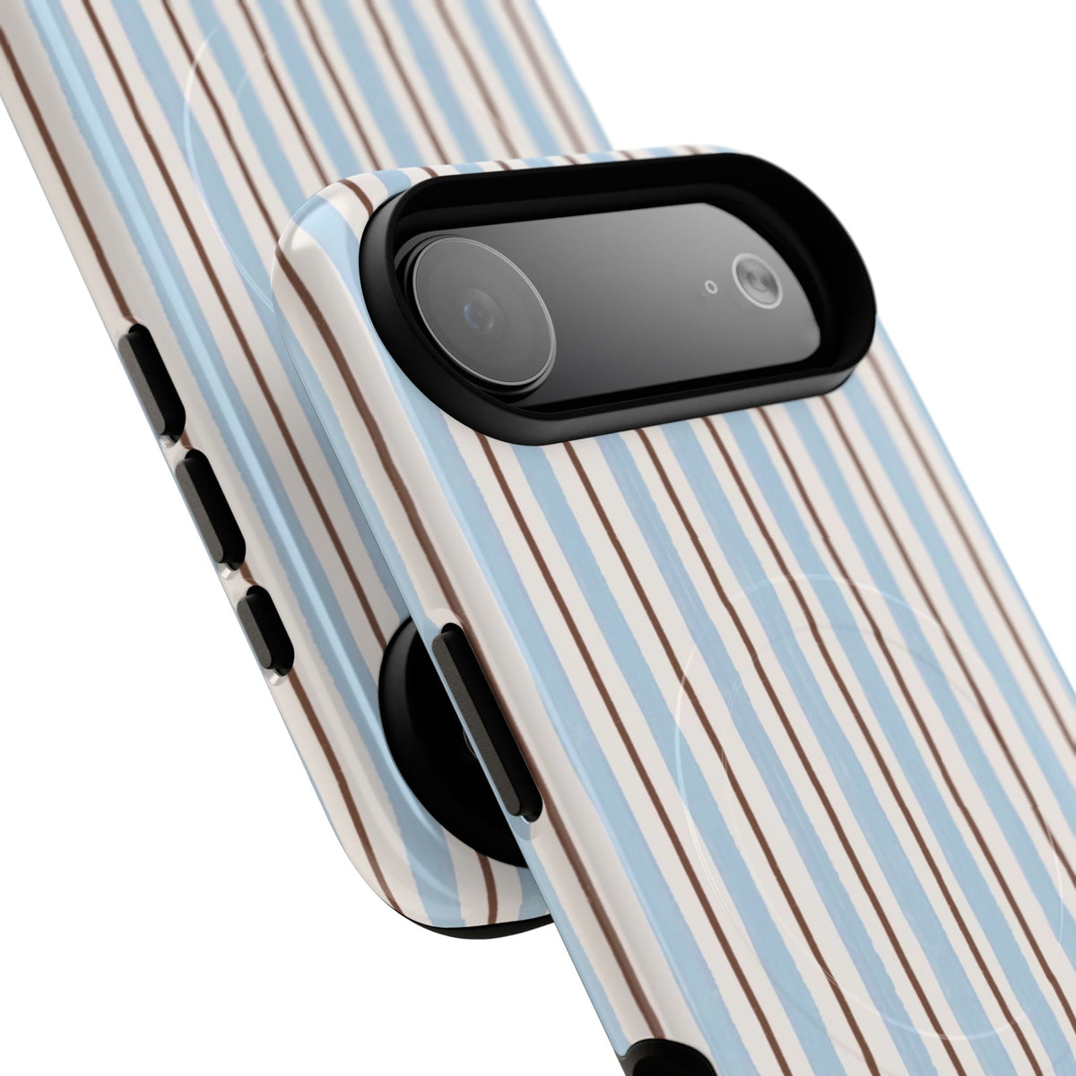 Striped Blue Tan Phone Case