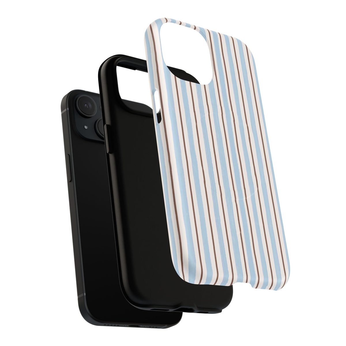 Striped Blue Tan Phone Case