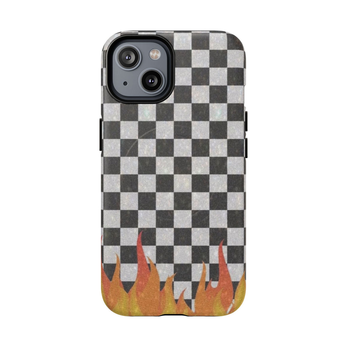 Checkered Flame Phone Case