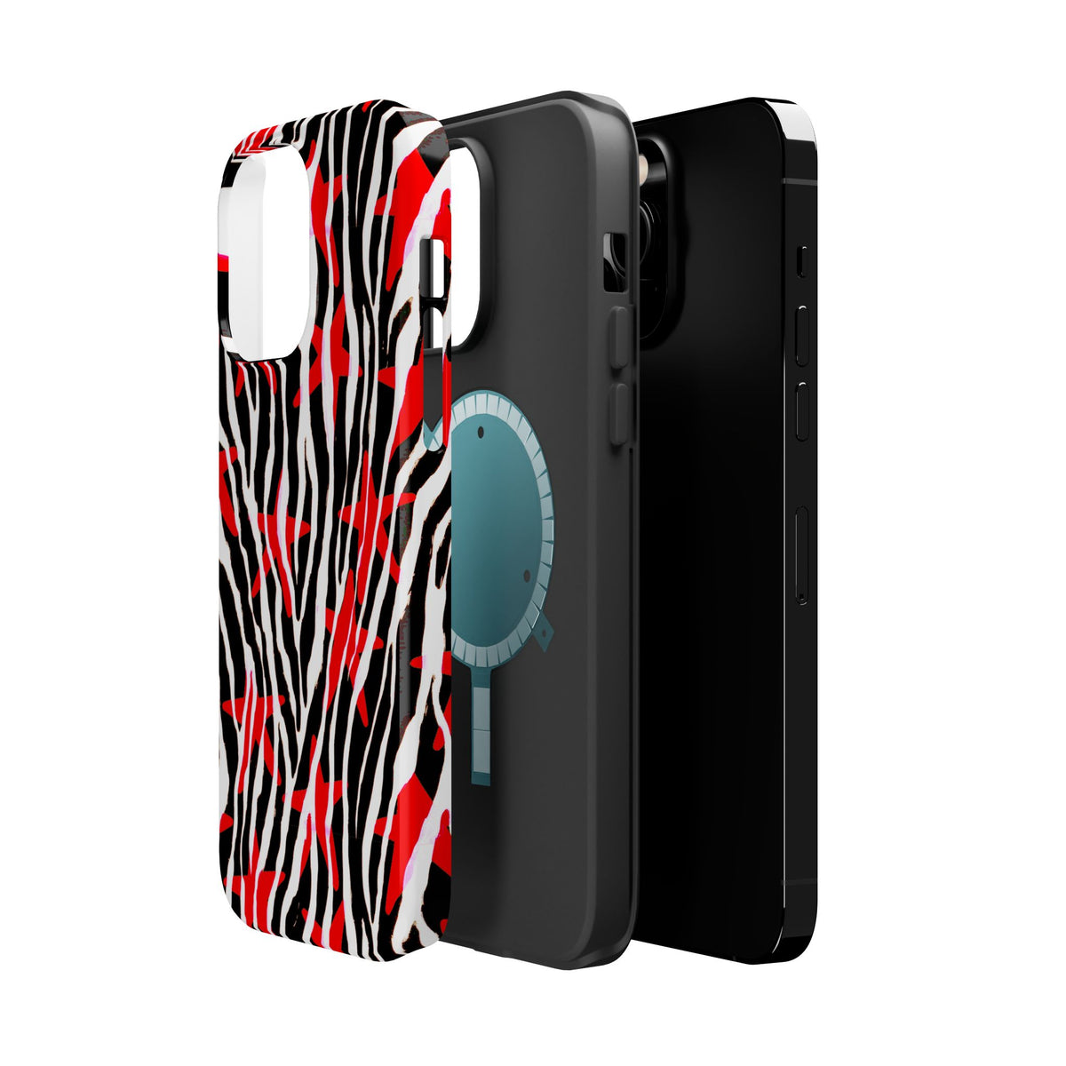 Red & Black Zebra MagSafe Phone case