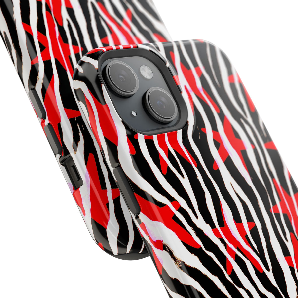 Red & Black Zebra MagSafe Phone case