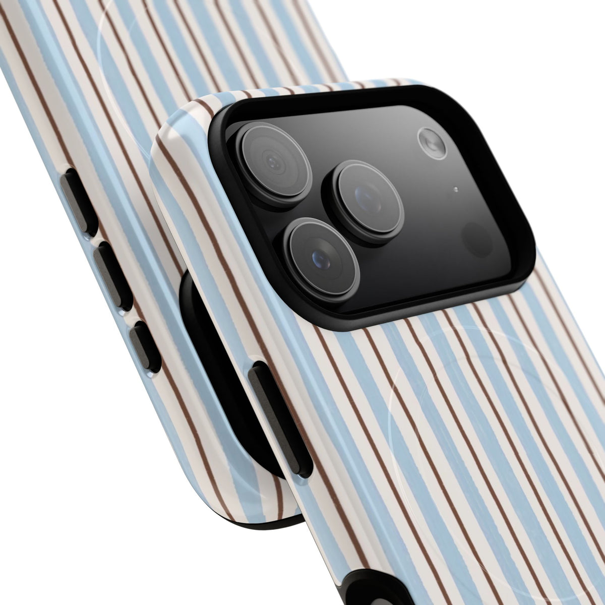 Striped Blue Tan Phone Case