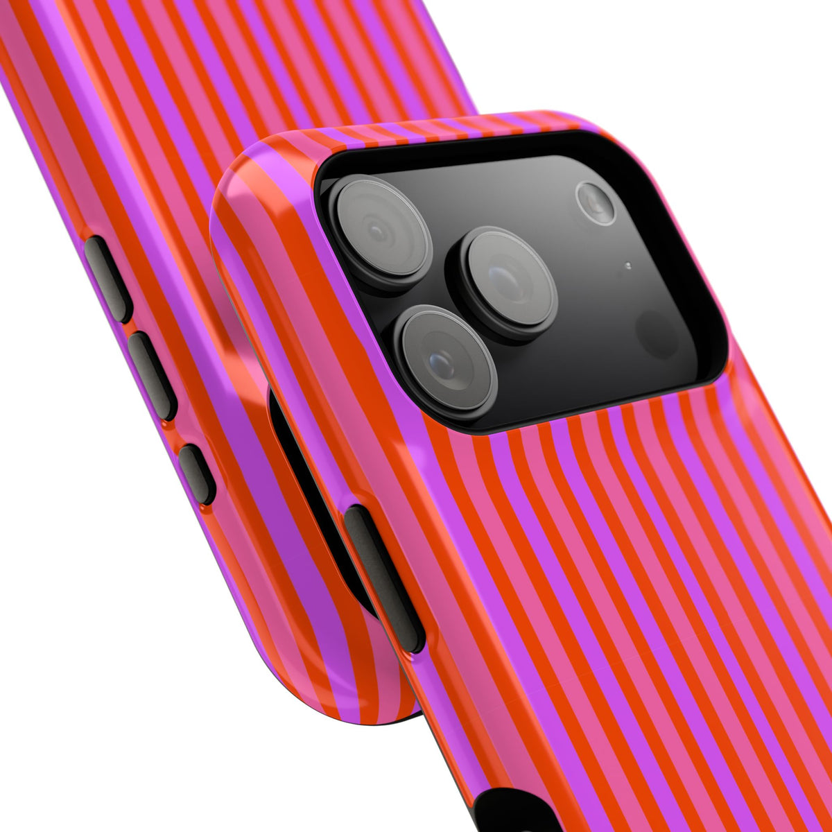 pink and red stripes MagSafe Phone Case