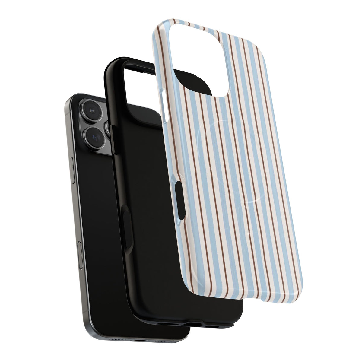 Striped Blue Tan Phone Case