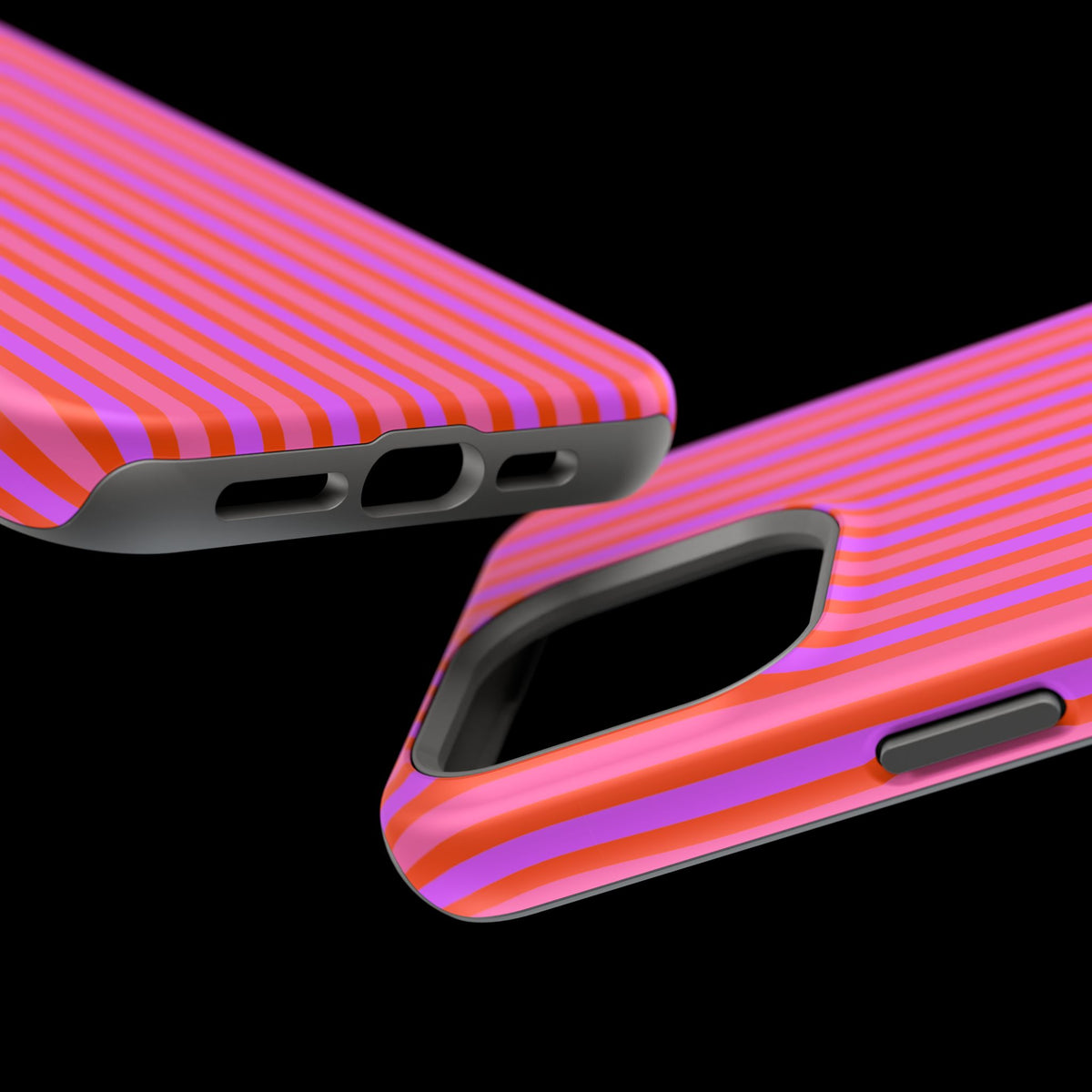 pink and red stripes MagSafe Phone Case