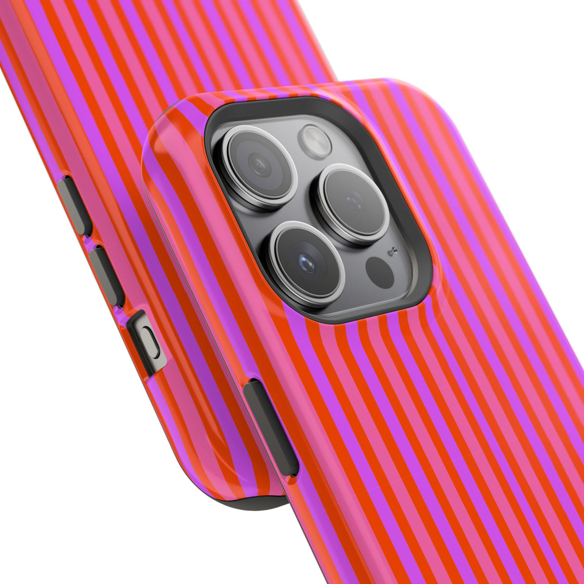 pink and red stripes MagSafe Phone Case