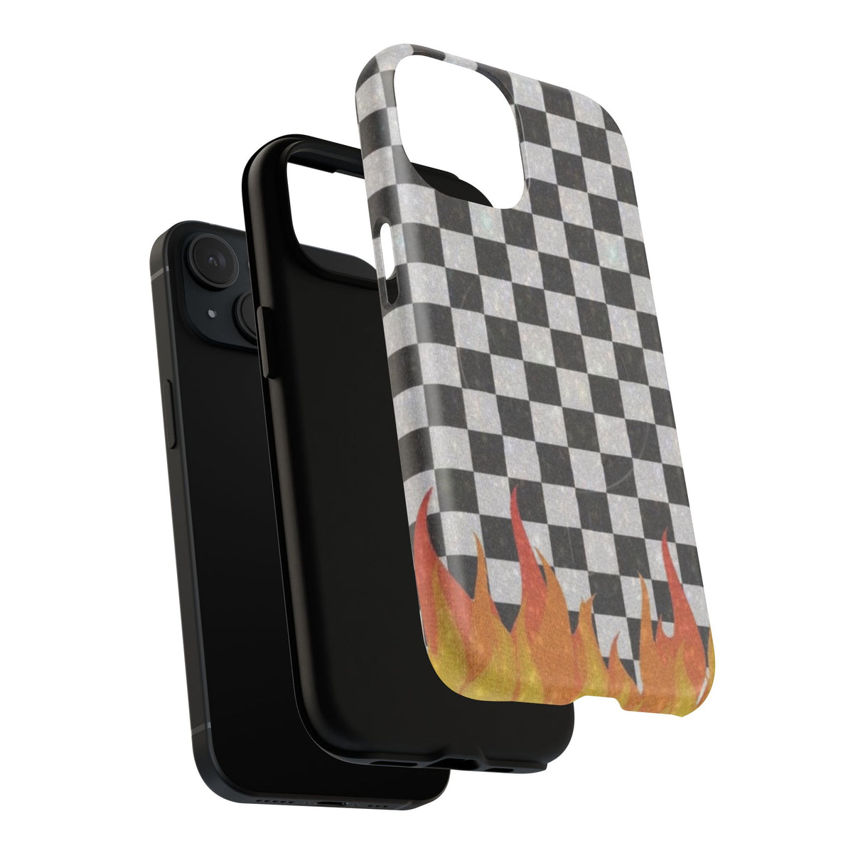 Checkered Flame Phone Case