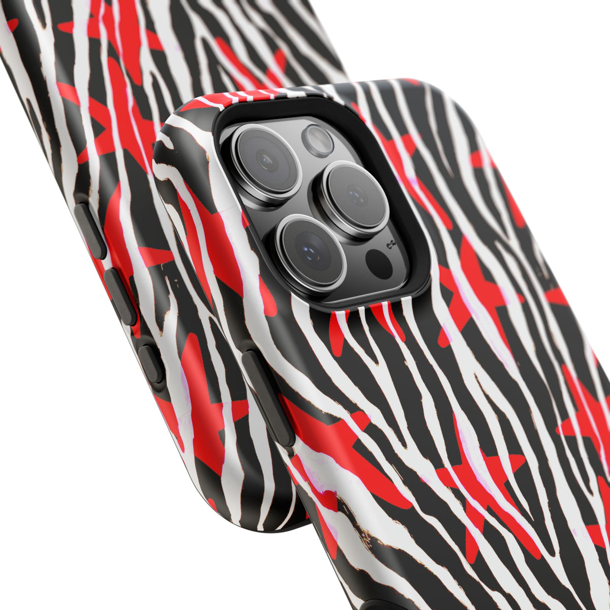Red & Black Zebra MagSafe Phone case