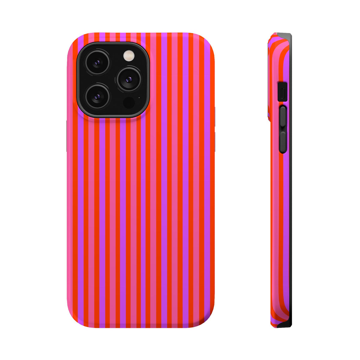 pink and red stripes MagSafe Phone Case