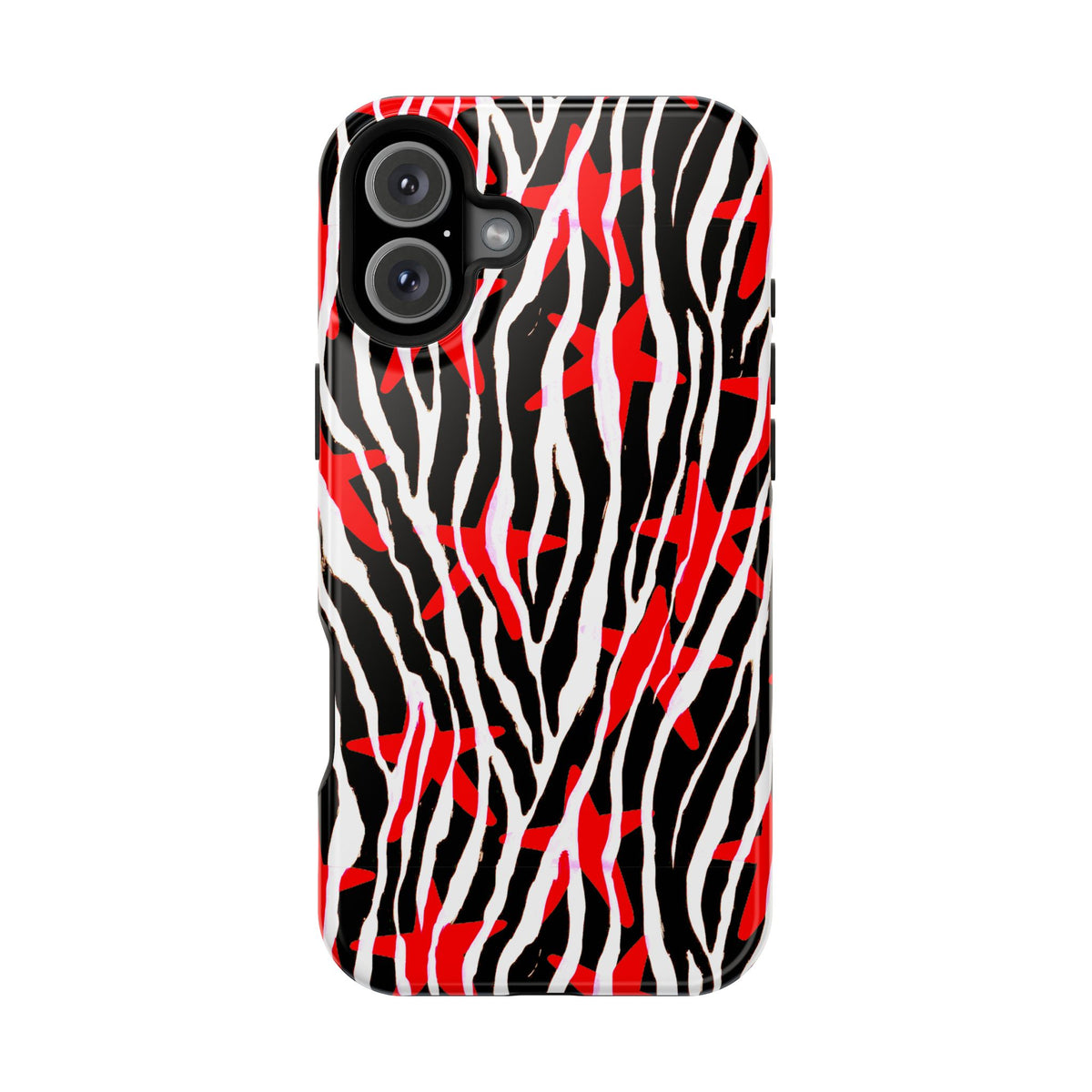 Red & Black Zebra MagSafe Phone case