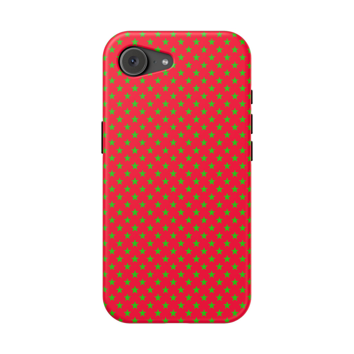 Festive Green Stars on Red MagSafe phone Case