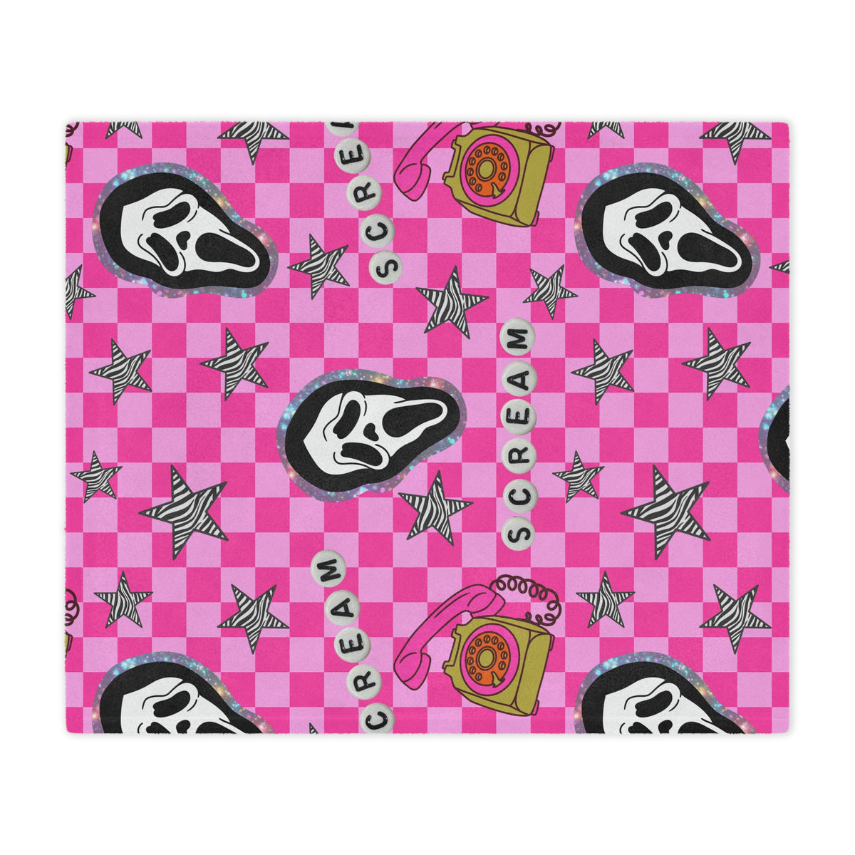 Scream Checkered Blanket