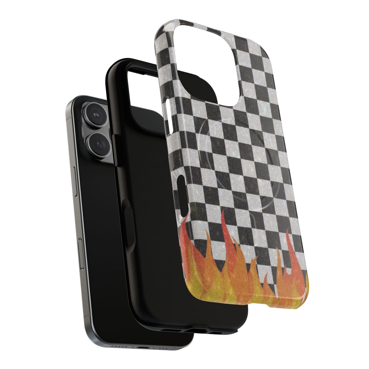Checkered Flame Phone Case