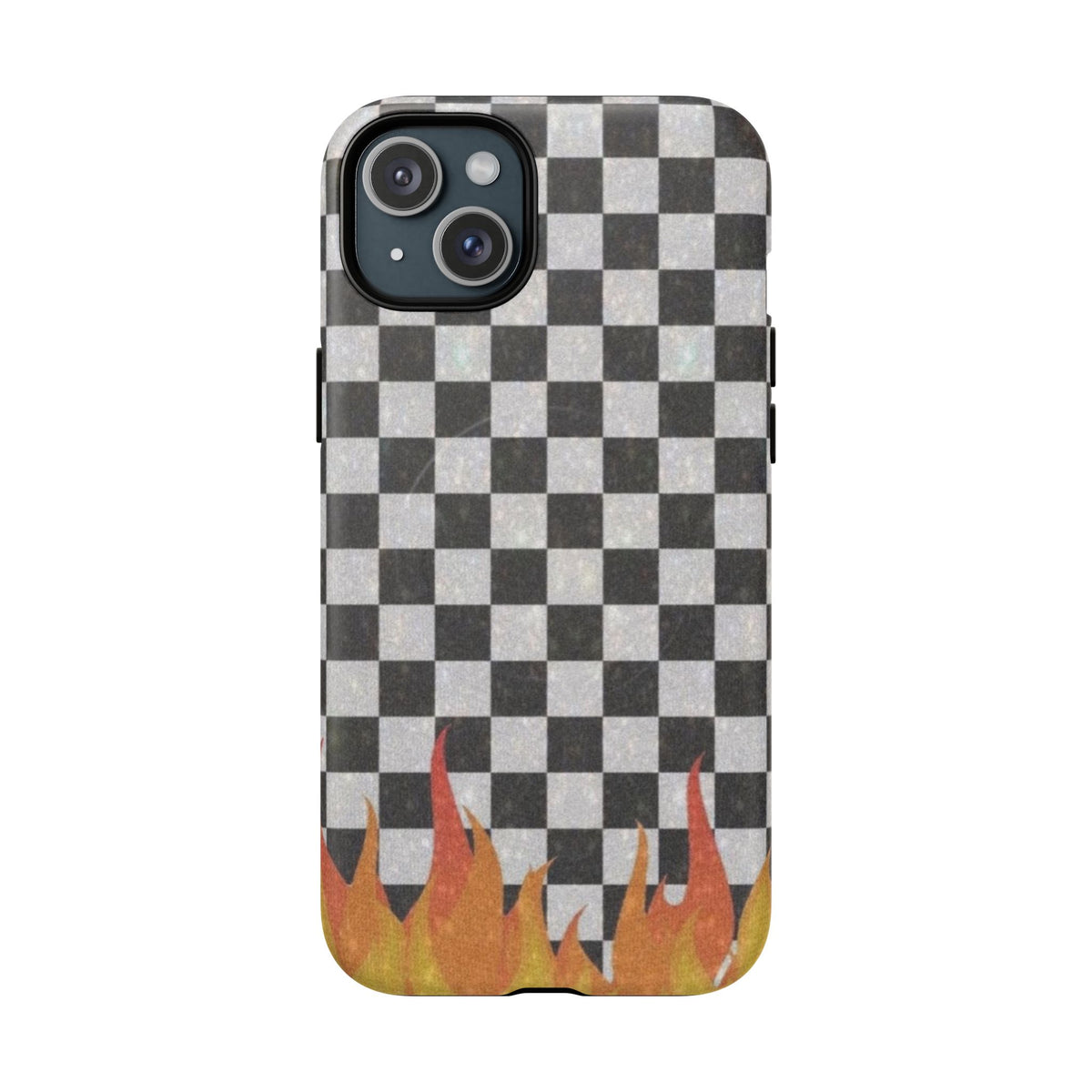 Checkered Flame Phone Case