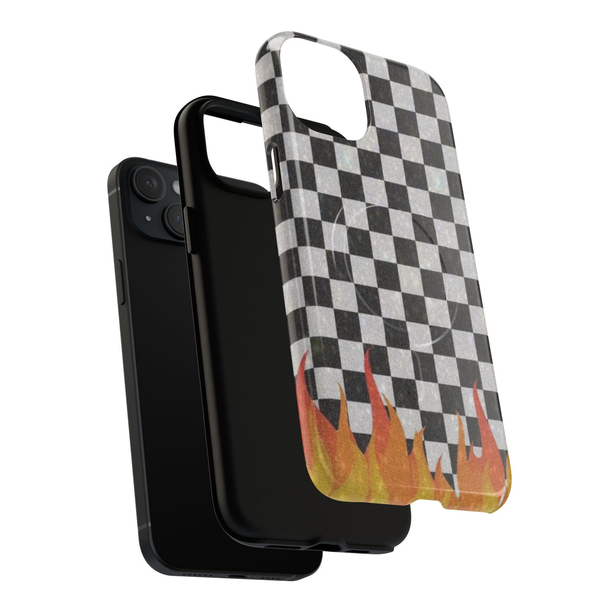 Checkered Flame Phone Case