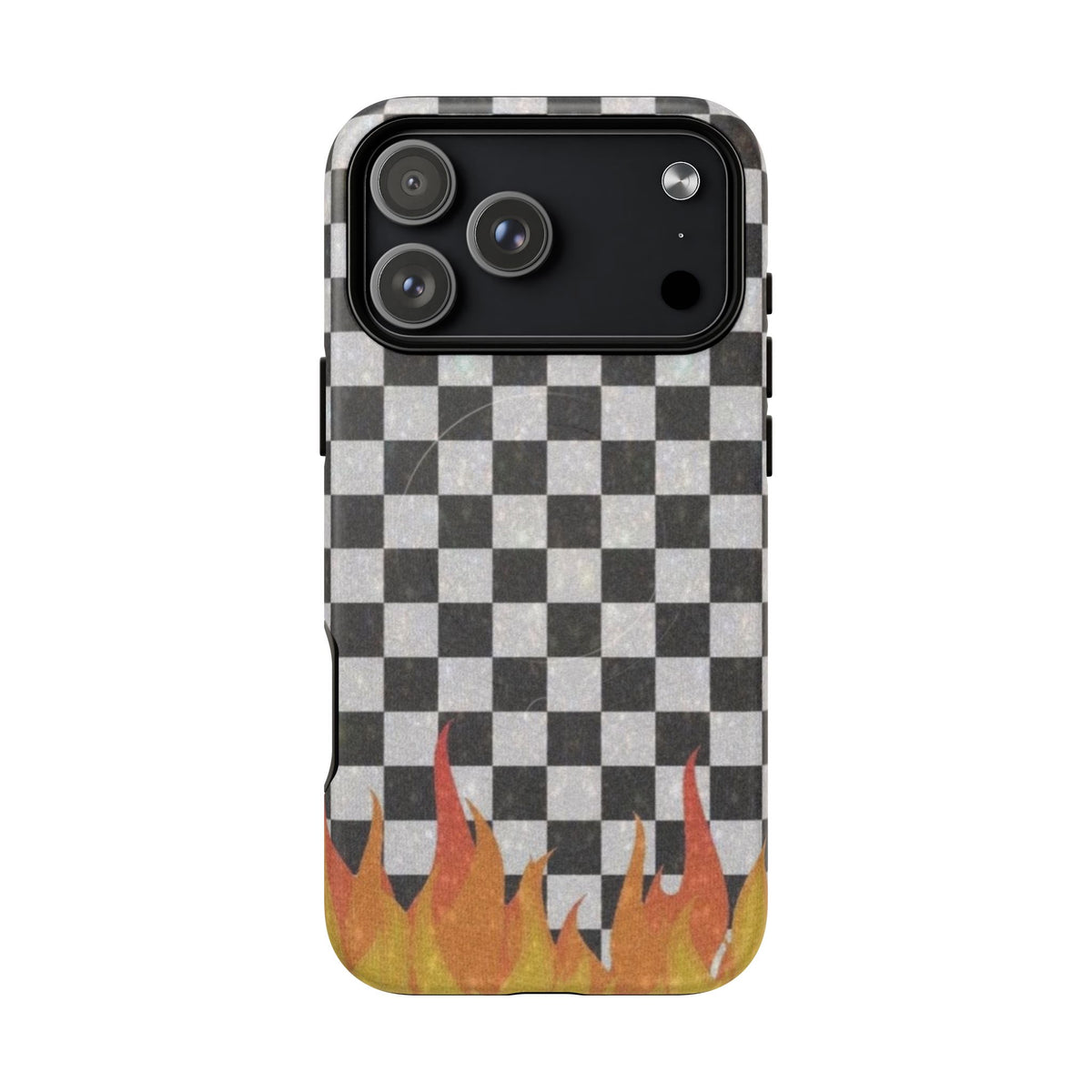 Checkered Flame Phone Case