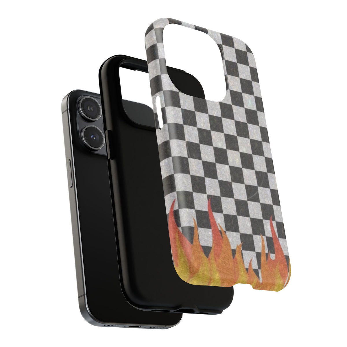 Checkered Flame Phone Case
