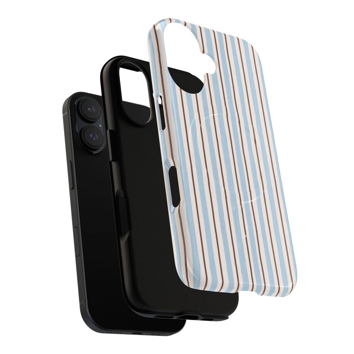 Striped Blue Tan Phone Case