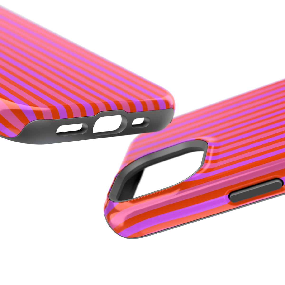 pink and red stripes MagSafe Phone Case